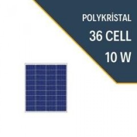 Güneş Paneli Polikristal 10Wp